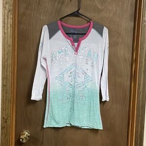 American Fighter 3/4 Sleeve Shirt Small